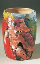Akt in Landschaft - Vase 20,2 cm hoch - 2009
