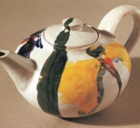 Iris (gelb, blau) - Teekanne 12,8 cm hoch / 17 cm Ø - 2009