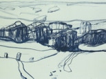 Landschaft bei Brandenburg - 2006 - Lithografie, mit einer Farbe gedruckt - 34 x 52 auf 37 x 57 cm - Auflage 5