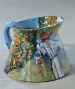 Landschaft, Gärtnerin, Baum - Krug 19 cm hoch - 2012