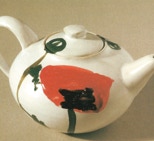 Mohn (rot,blau) - Teekanne 12,7 cm hoch / 15,2 cm Ø - 2009