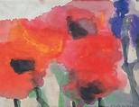 Mohn und Iris - 2004 - Aquarell - 29,2 x 41 cm