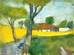 Raps bei Vaskoß, Rundhof - 2010 - Pastell - 42 x 56 cm