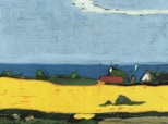 Raps vor Ostsee bei Ohrfeldhaff - 1999 - Linolschnitt - 32,5 x 42,5 auf 39 x 47 cm - Auflage 95, e.a. 16 - 6 Proben