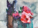 Rosen und Lupine - 1991 - Aquarell - 42 x 56 cm